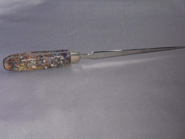 Hand made stone inlay letter opener