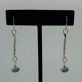 Sterling Silver Wire Wrapped Dangle Earrings
