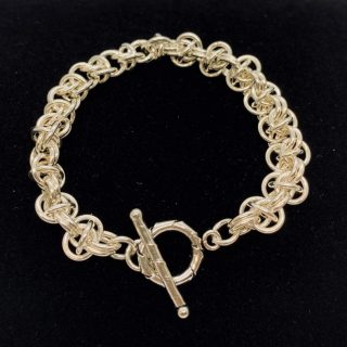 Sterling Silver Orbital Chain Maille Bracelet on Shop Where I Live