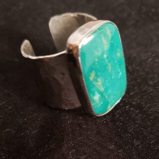 Turquoise and Sterling Adjustable Ring
